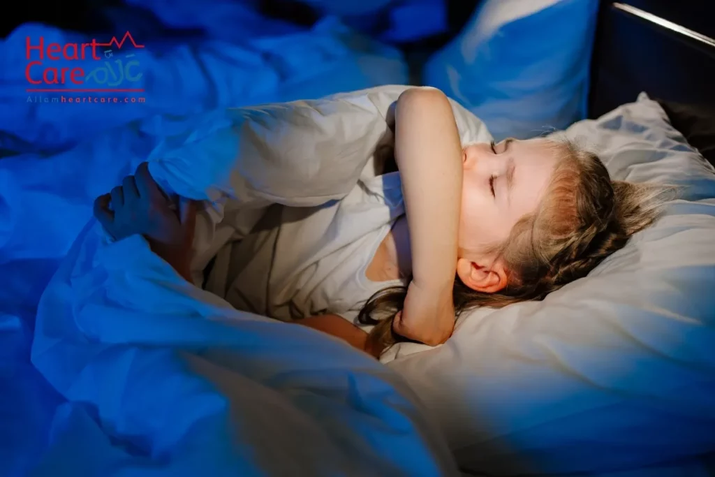 ضربات القلب السريعة عند الاطفال أثناء النوم 
